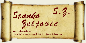 Stanko Zeljović vizit kartica